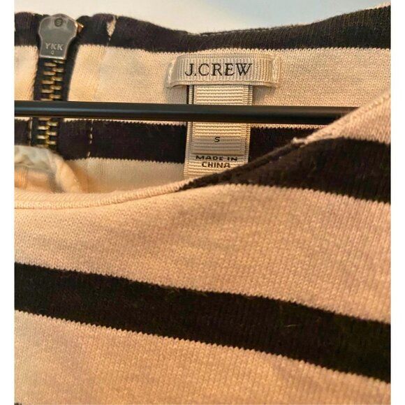 J.Crew Raglan Sailor Women's Top Navy Black and Cream Striped Size Small - Picture 6 of 7